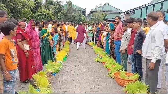 नगर मैं बड़ी धूमधाम से निकला गया भुजरिया का चल समारोह