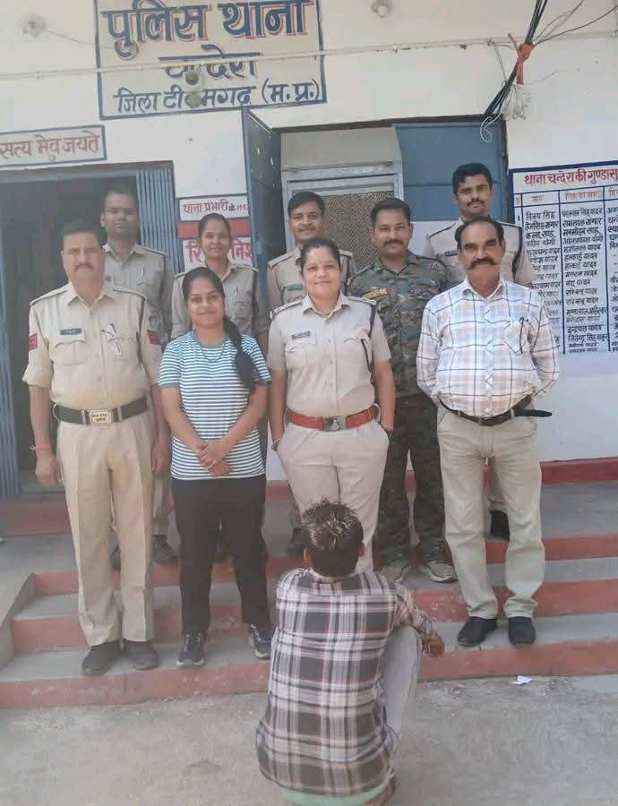 चंदेरा पुलिस द्वारा पैसे मांग कर मारपीट करने वाले फरार आरोपी को गिरफ्तार कर भेजा